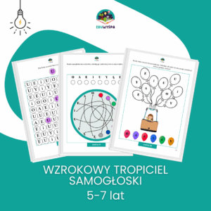 E-BOOK + WYDRUK WZROKOWY TROPICIEL - SAMOGŁOSKI 5-7 lat
